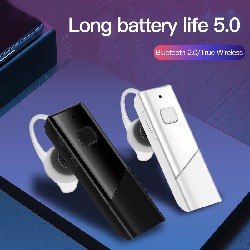 

Mini Universal Wireless Bluetooth EarHook Handsfree Earphone In-Ear Headset With Microphone For iPhone Samsung Huawei Xiaomi
