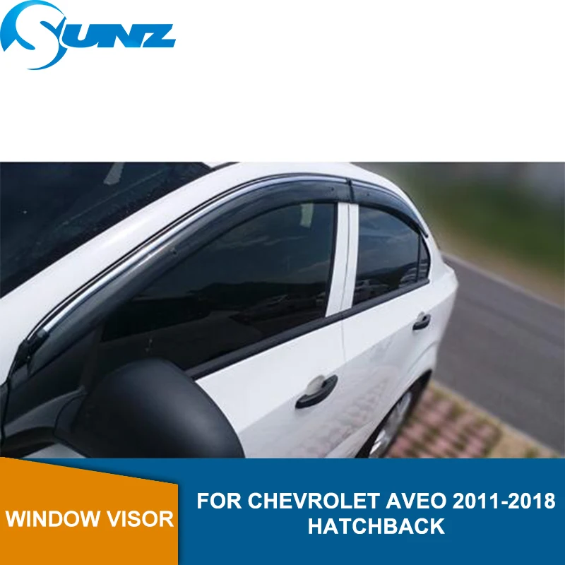 

Side Window Deflectors For Chevrolet AVEO 2011-2018 Car Wind Deflector Sun Guard For Chevrolet AVEO 2011-2018 hatchback SUNZ