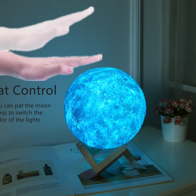3D Printer Moon LED Ster Lamp Home Bedroom decorative Lamp Christmas New Year Smart Creative Gift bright star Decor Night lights