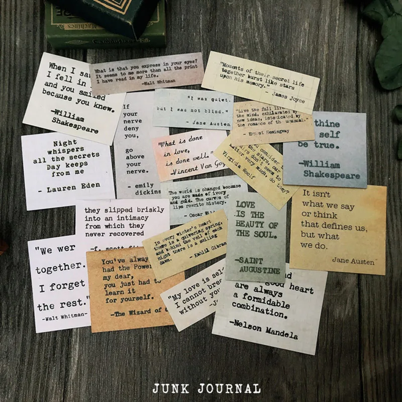 Color Retro lema de vida máquina de escribir pegatinas viajes bala diario artesanía Tarjeta de papel arte de colección de recortes álbum diario decorativo