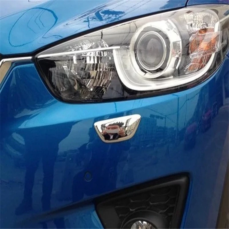 Автомобильная крышка WELKINRY для Mazda CX 5 2015 2016 ABS Хромированная передняя фара лампа