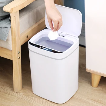 

Smart Infrared Motion Sensor Rubbish Waste Bin New Modern Automatic Touchless Kitchen Trash Can Garbage Bins For Kitcen Hotel
