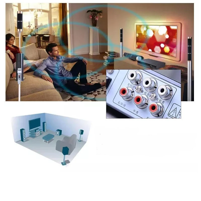 KYYSLB 6 см* 23 см* 4,7 см SA-005 домашний dvd-плейер 220V11W-19W коаксиальный Оптический EVD плеер 5,1 канал HD USB HDMI мини динамик