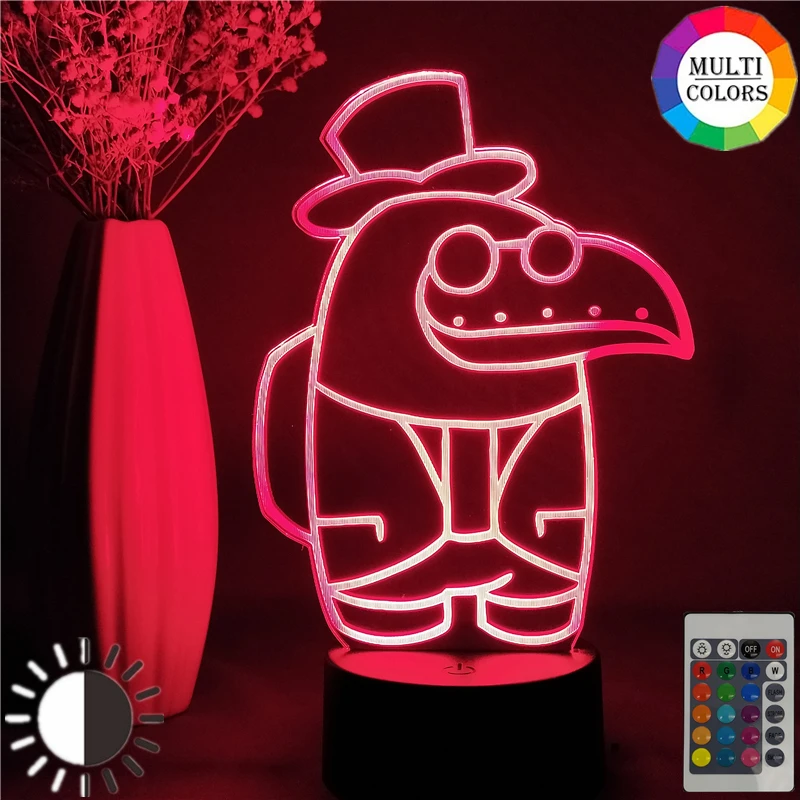 Светодиодная Ночная подсветка Игра среди нас фигурка игры Ночной светильник