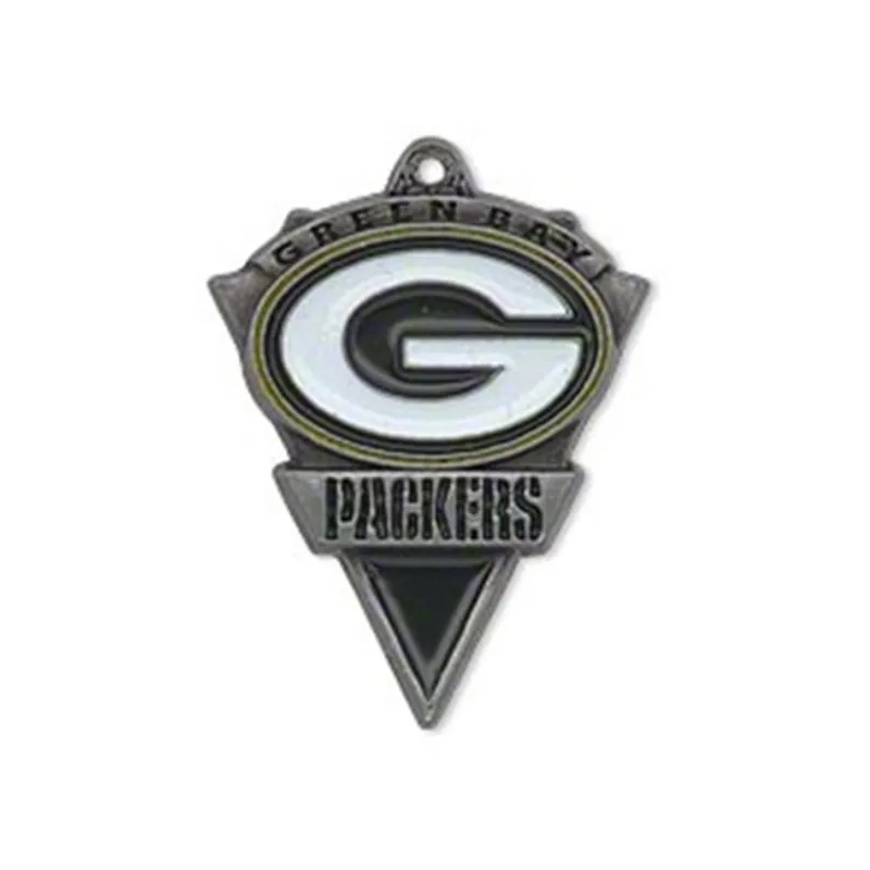 as picture Hot American Football Sports Team Packers Dangle Charms Pendant For DIY Necklace& Bracelet& Earrings Jewelry 20pcs/lot - Metal color: as picture