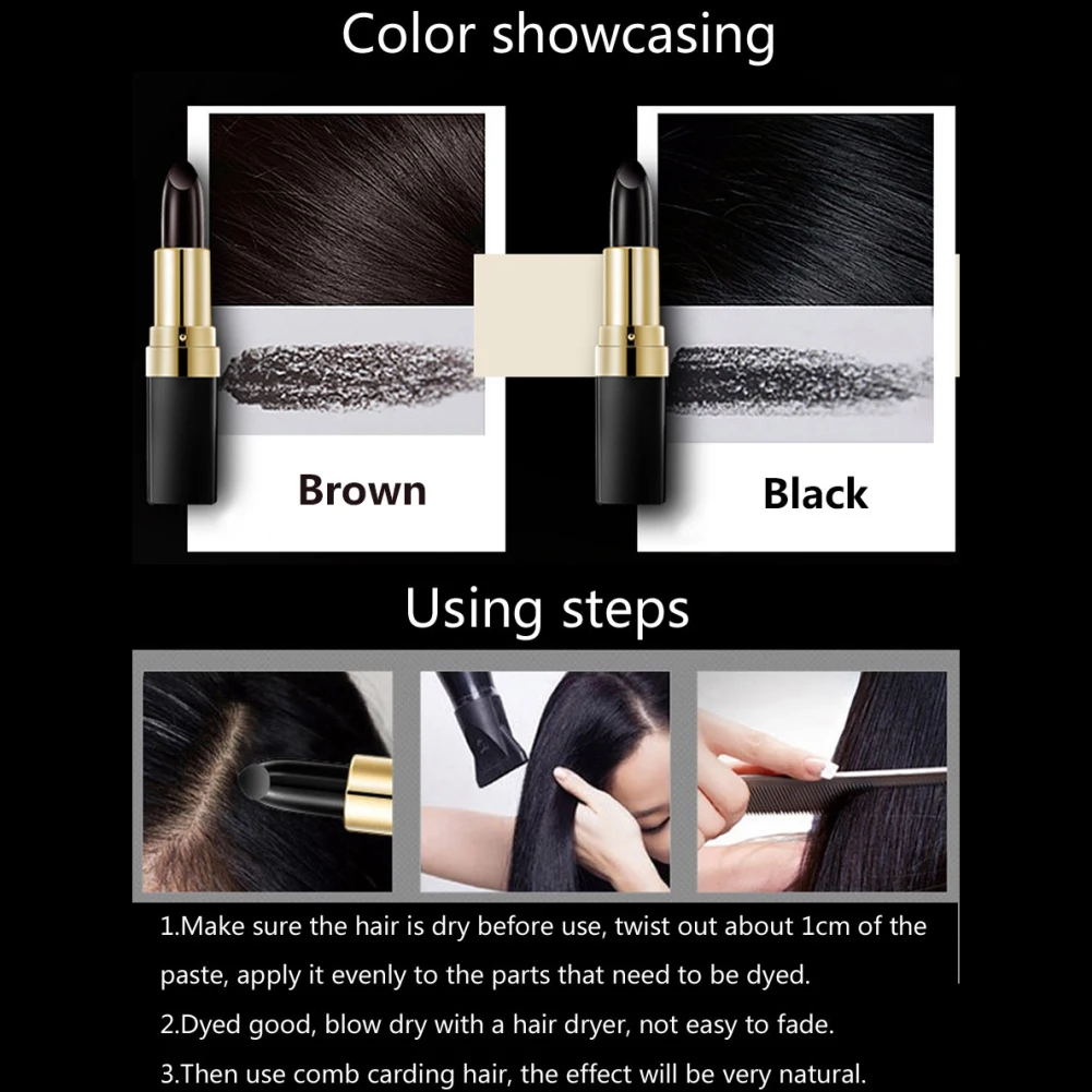 3.5g Temporary Non-toxic Hair Dye DIY Color Correct Hairdressing Pen Temporary Easy to Use Portable Non-Toxic