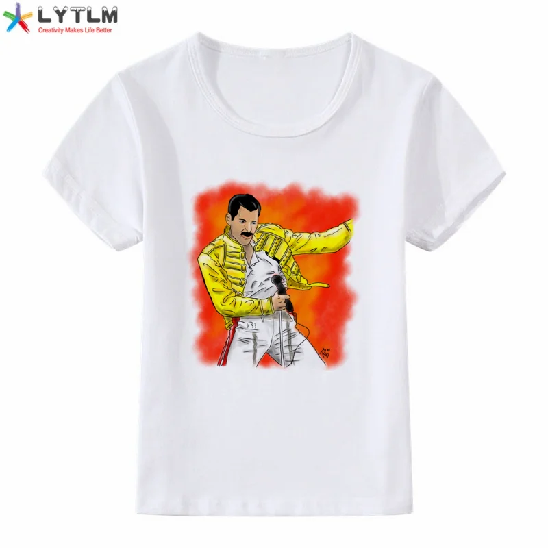 LYTLM queen Freddie Mercury/футболка Осенняя детская футболка Топы Moletom Feminino Inverno рок-н-ролл футболка Enfant Garcon - Цвет: DX White