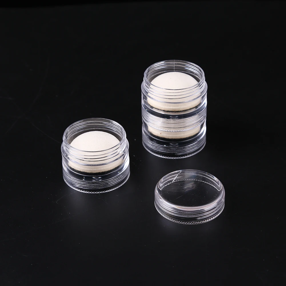10 Pcs/Column Round Stackable Jars &Mini Ink Blending 10 pcs Round Foams for DIY Scrapbooking Wholesale Refills Foams