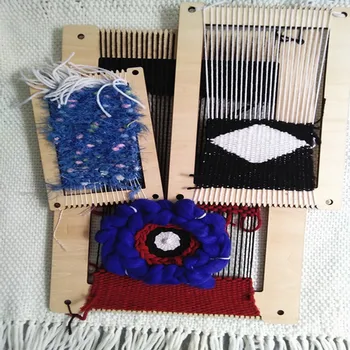 

Solid wood children's loom, wool DIY toys home hand-made scarf wall tapestry textile weaving board