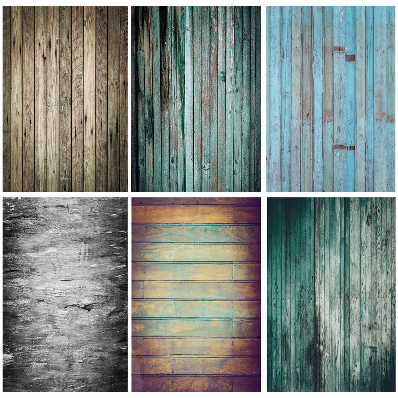 

SHENGYONGBAO Vinyl Retro Wood Plank Vintage Baby Portrait Photography Backdrops For Photo Studio Background Props 21318WQ-65