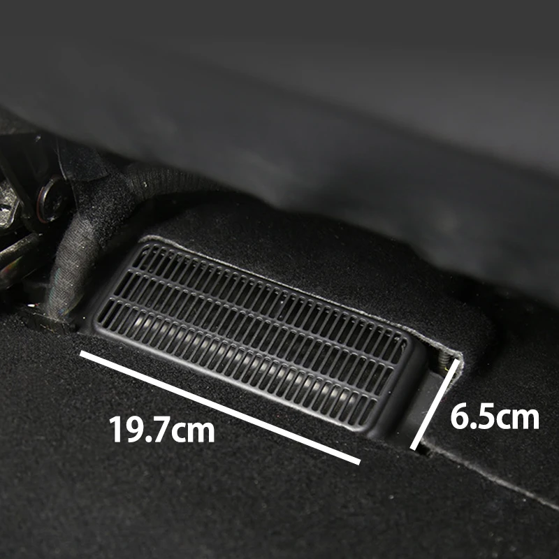 2pcs Car Air Outlet Cover For Tesla Model 3-Under Seat Air Vent Anti-blocking Dust Cover Accessories