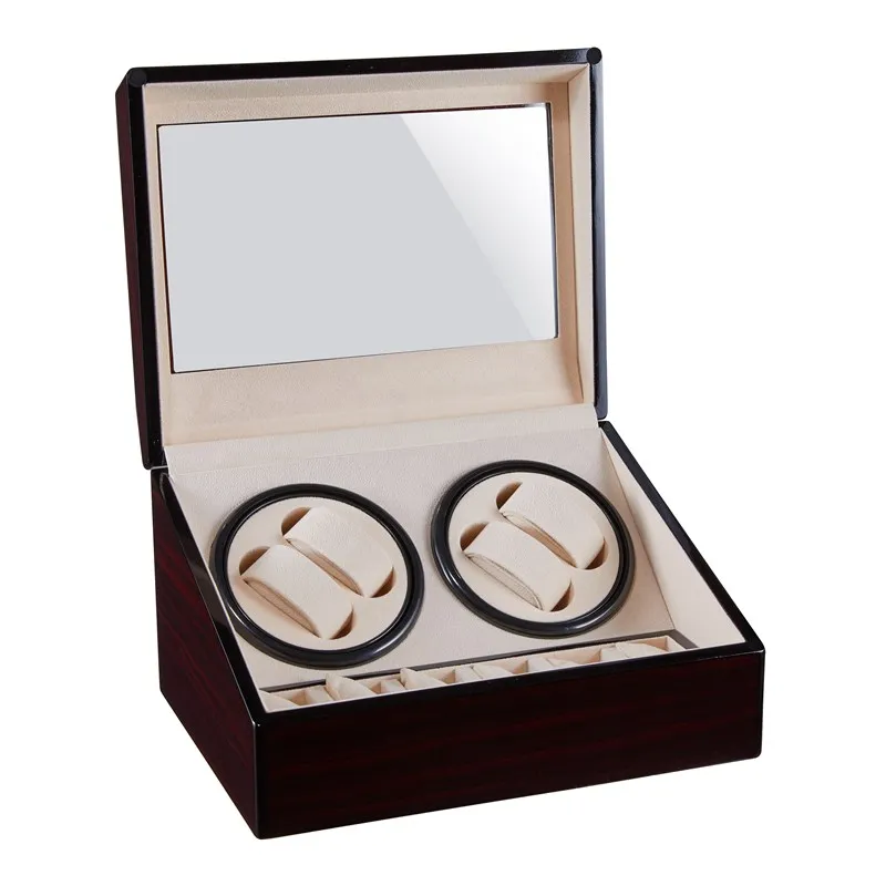 

Gorben PU Leather Automatic Watch Winder Case Holder For Mechanical Watch Four Winding Display Rotating Box High Class