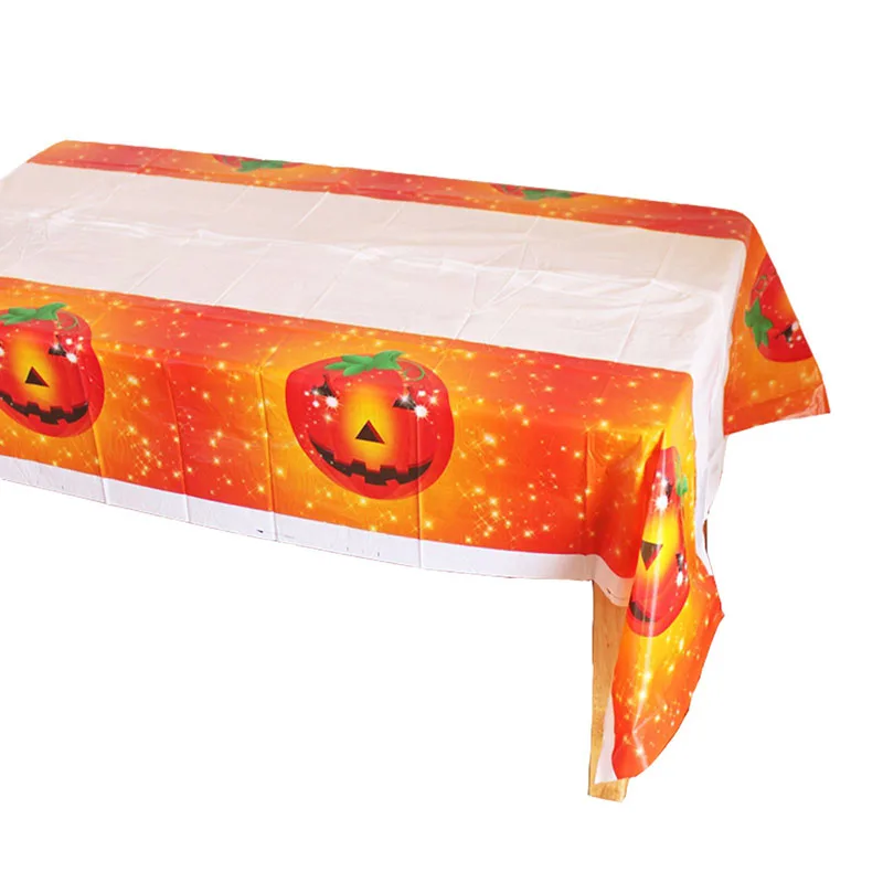 

Halloween Tablecloth Table Cloth Halloween Accessories PE Table Cover Pumpkin Printed Party Ornament