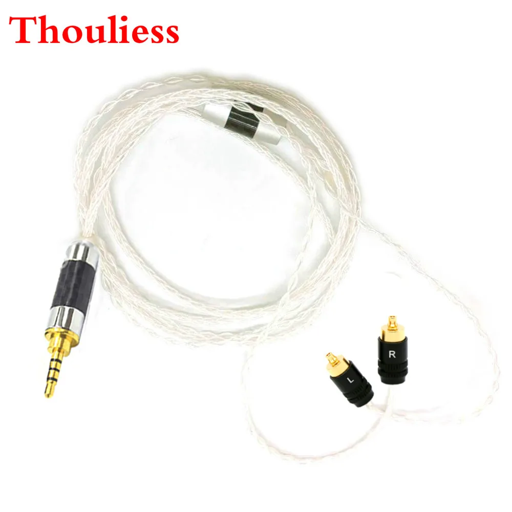 Thouliess 3 5/2 5/4 4 мм 4pin XLR сбалансированный сменный аудио кабель Шнур серебряные