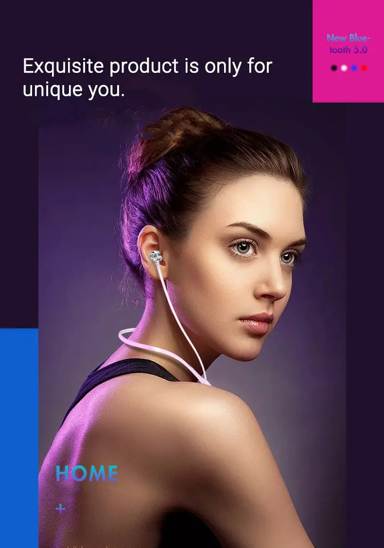 Наушники EARDECO с шейным ремешком, Bluetooth, 5,0, наушники, стерео, беспроводные наушники, наушники, Hifi, магнитная гарнитура с микрофоном, водонепроницаемые