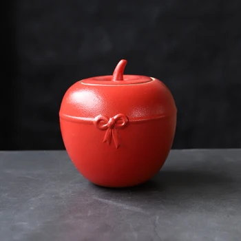 

LUWU ceramic tea canisters red apple chinese tea canisters for tea