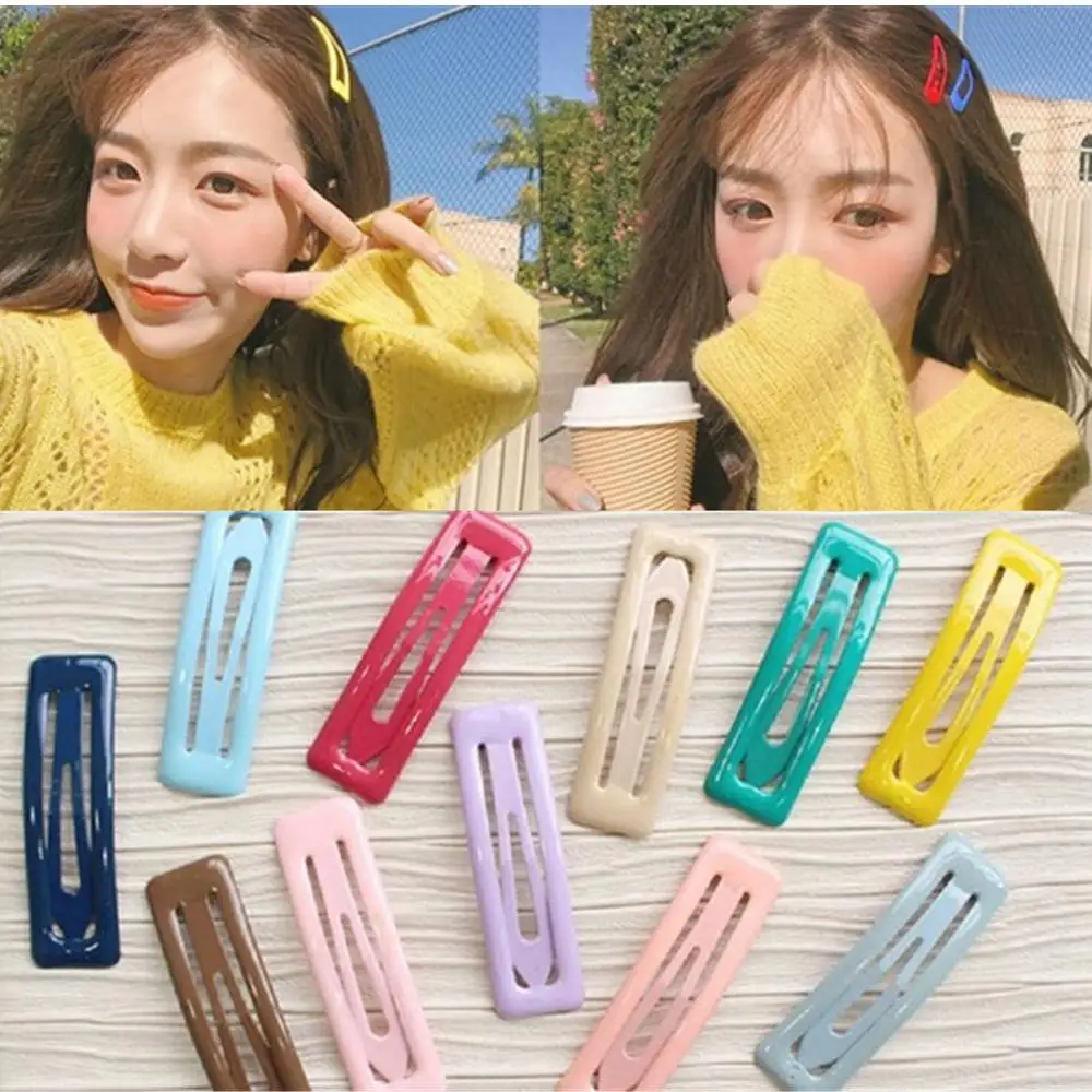 

New Korean Cute Glitter Solid Snap Hair Clips for Women Hair Pins BB Barrettes Candy Color Hairgrips Hair Accessories Gifts
