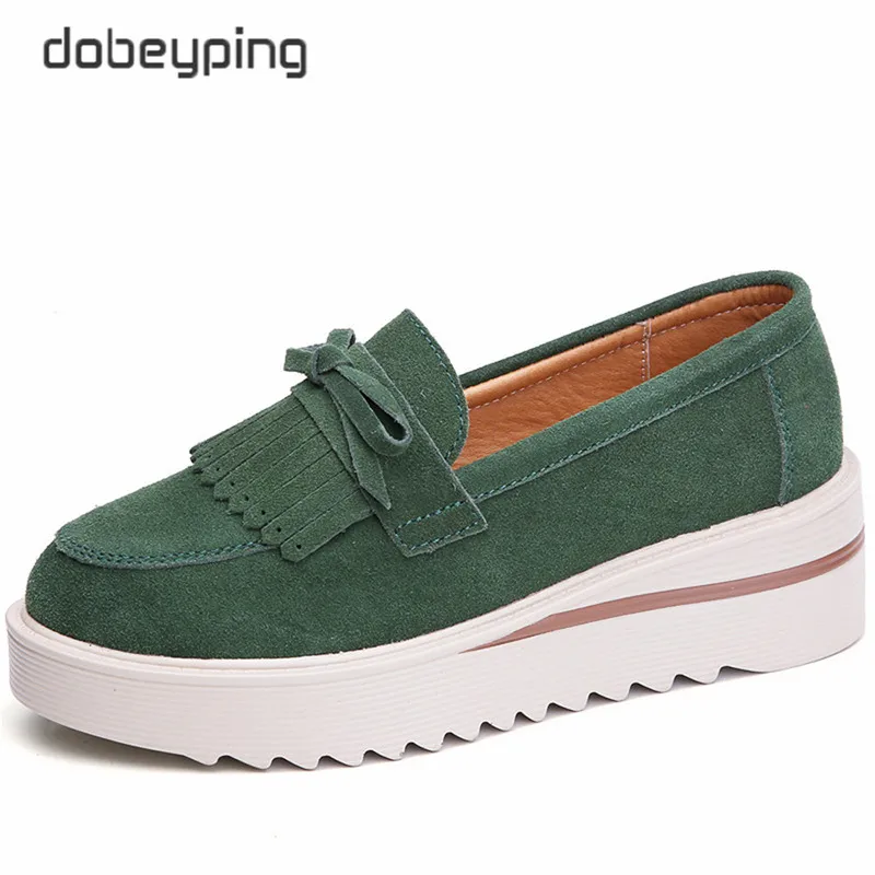 Female Shoe Moccasins Platforms-Shoes Womens Loafers Suede Casual Woman Spring Autumn