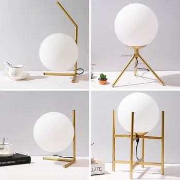 

Nordic LED Glass Table Lamp Minimalist Table Lamps for The Bedroom Bedside Lamp Study Room Table Light Lighting Light Fixtures