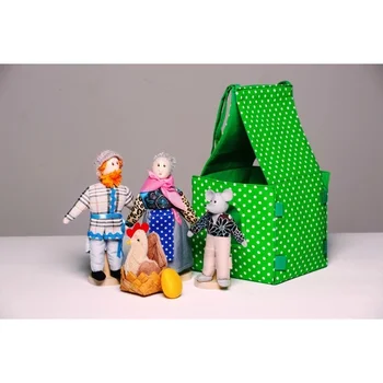 

Theater walking chicken ryaba with a house