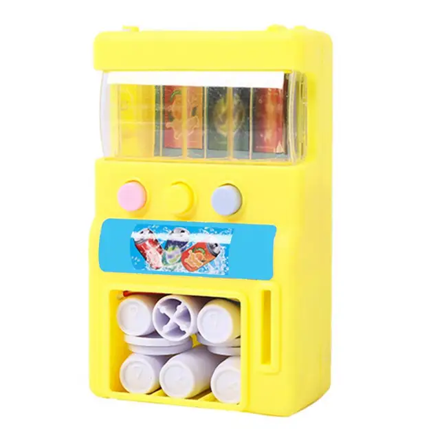 Kids Simulation Self-service Vending Machine with Mini Coins Drinks Pretend Play Education Toys Children Cute Funny Gift 6