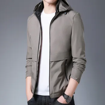 

2020 autumn new men hooded jacket coat men's business spring casual clothes 752