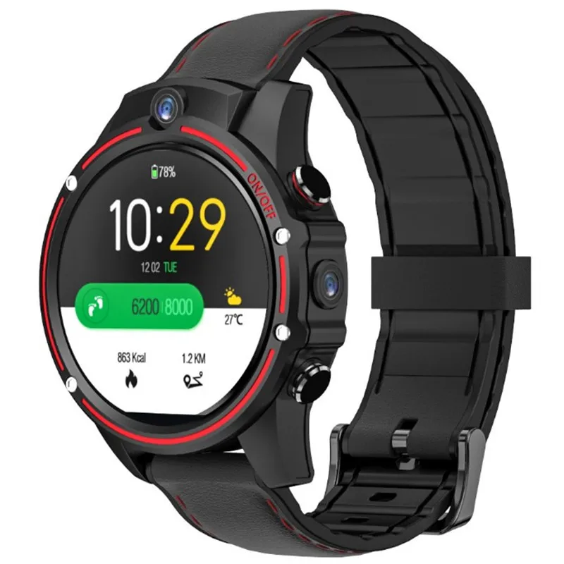 Business smart watch 3+32G RAM 4G wifi internet dual HD cameras sports heart rate smartphone SIM card call smartwatch MP4 video