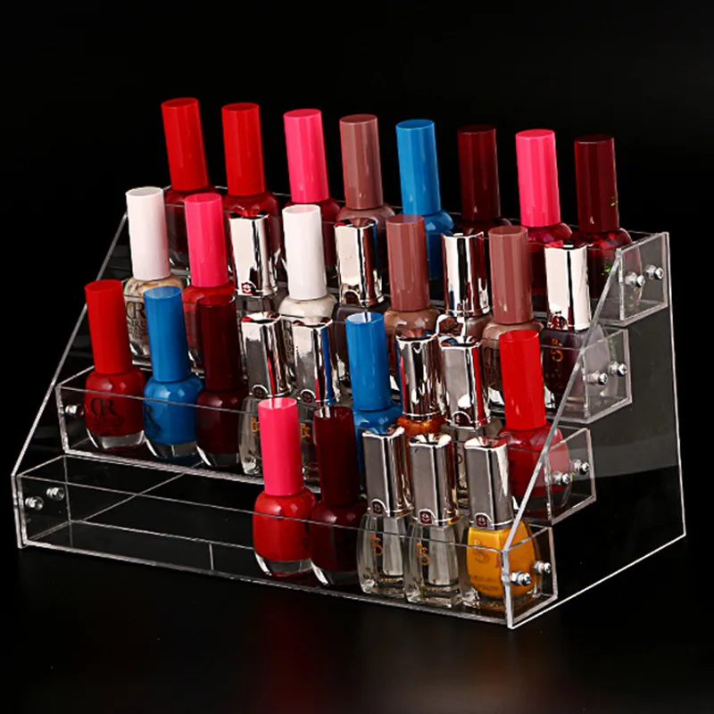 2-7 layers Removable Rack Nail Polish Display Organizer Acrylic Clear Lipstick Storage Box Nail Polish Cosmetic Varnish Display (3)