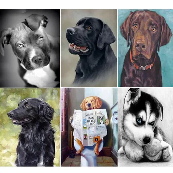

5D DIY Diamond Painting Labrador Picture Dog Needlework Embroidery Full Diamond Painting Rhinestone christmas Decoration TY781