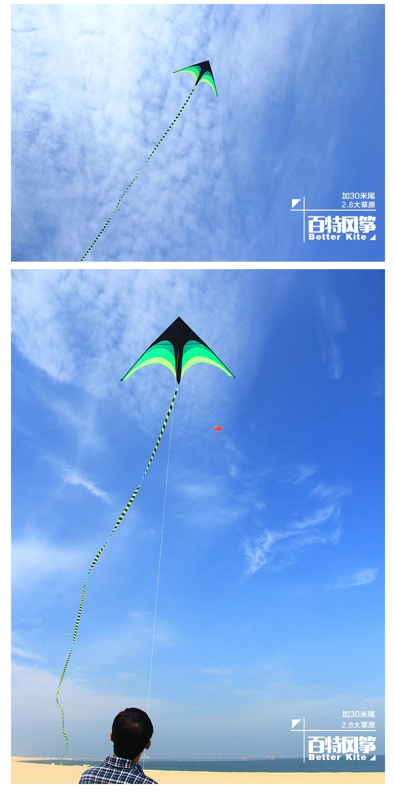 Kite Triangular Umbrella Cloth Carbon Shaft Prairie Kite Large Weifang Long Tail Adult New Style Easy to Fly Glorious