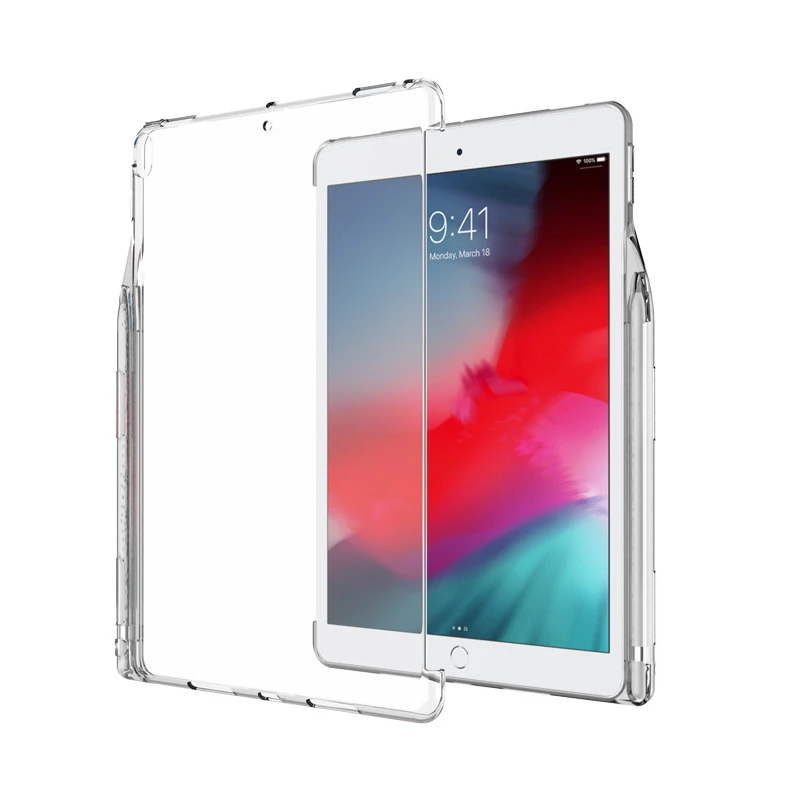 

For iPad 10.2 2019 Case Compatible with Smart Keyboard TPU Silicone Cover for Funda iPad 7th Generation A2197 with Pencil Holder