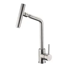 Кухонный кран с одной ручкой 360 градусов Поворотный носик 304 из нержавеющей стали кран для ванной комнаты смеситель горячей и холодной воды