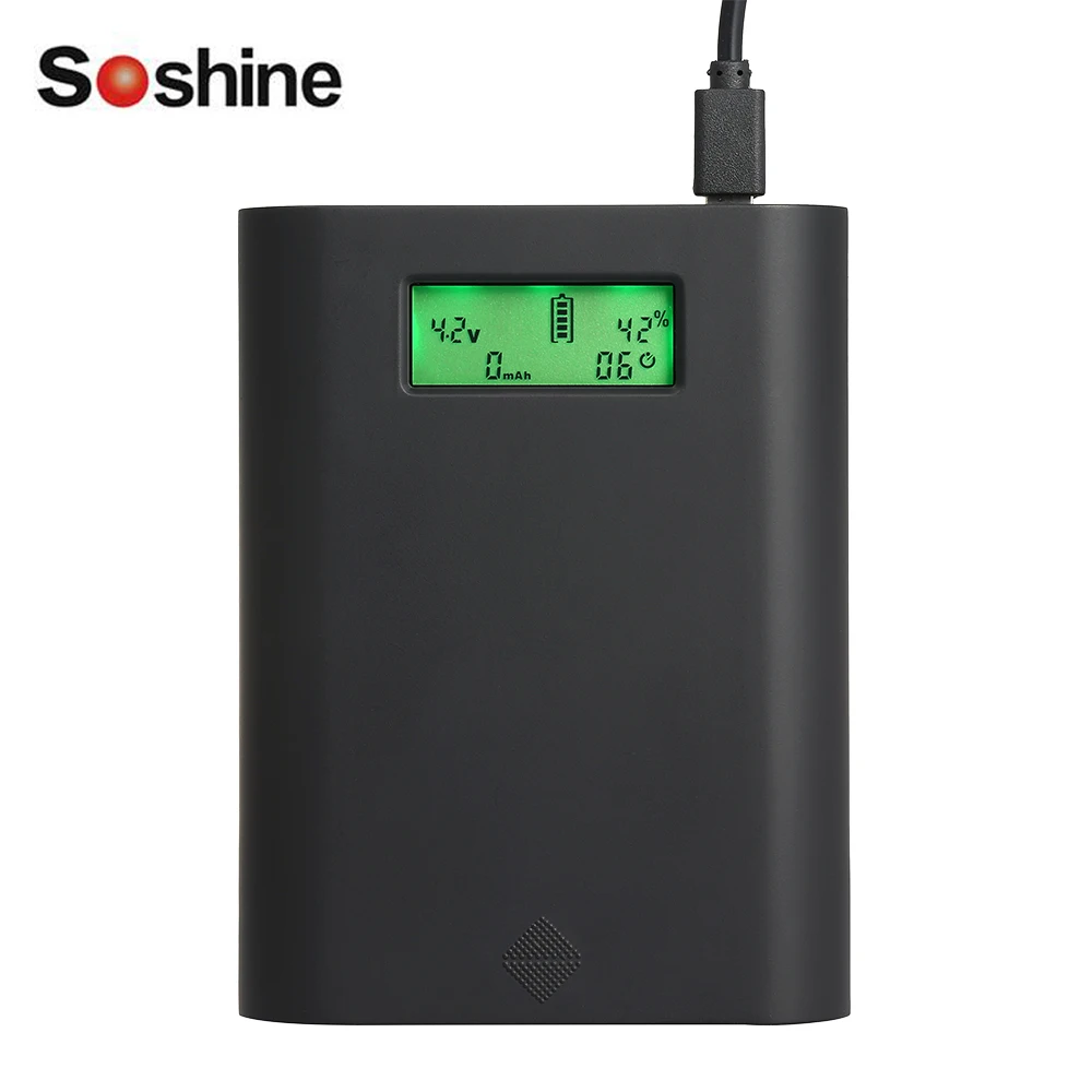 Зарядное устройство Soshine для аккумулятора зарядное с ЖК дисплеем