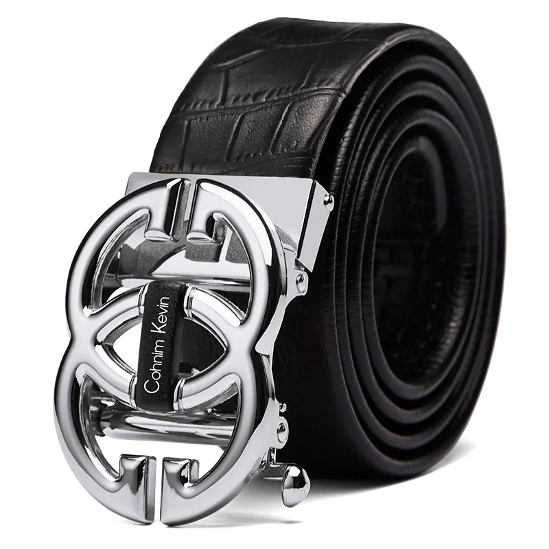 

Luxury Designer Belt for Men Women Double 8 Smooth Buckle Strap High Quality Genuine Real Leather Belt Fashion Jeans Belt