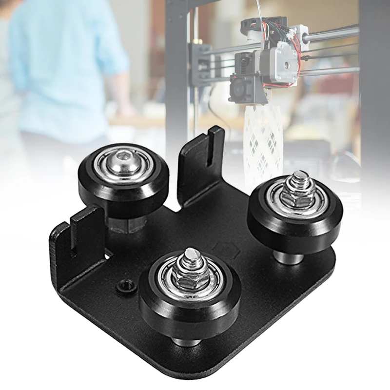 

2019 Aluminum X Carriage Plate with Wheels Back Support Plate for CR-10 CR-10S ENDER-3 X-Best