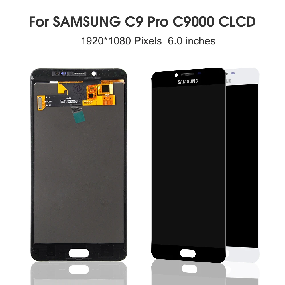 ЖК для samsung Galaxy C9 Pro C9000 ЖК-дисплей кодирующий преобразователь сенсорного экрана в сборе Замена для C9 C9000 C9 Pro ЖК-экран