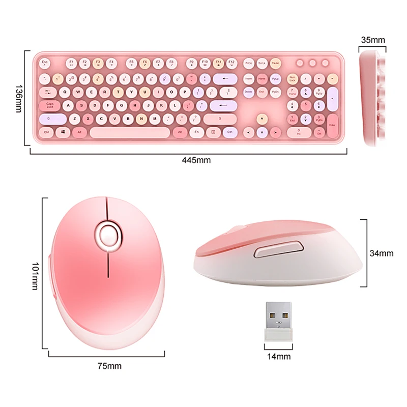 

Bluetooth Keyboard USB Wireless Mixed Color Round Keycap Plastic Panel Mobile Phone Keyboard Detachable Key Cap