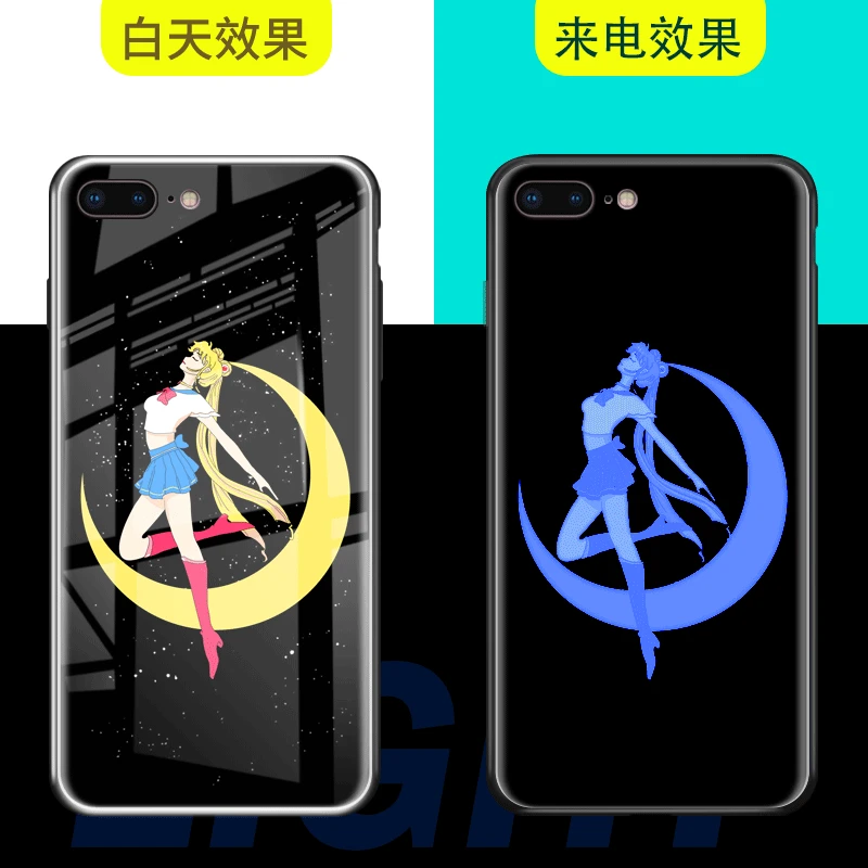 Led フラッシュ Iphone X Xs Xr Xs 最大ケースセーラームーン発光 Iphone 6 6s 7 8 プラス思い出させる着信 Aliexpress