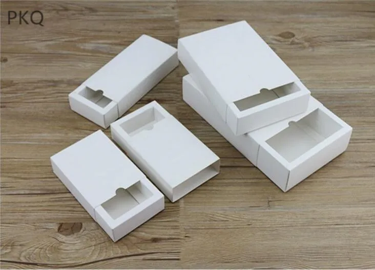 

10pcs kraft paper box jewelry packaging box White Kraft box for packaging handmade gift soap paper boxes white candy gift box