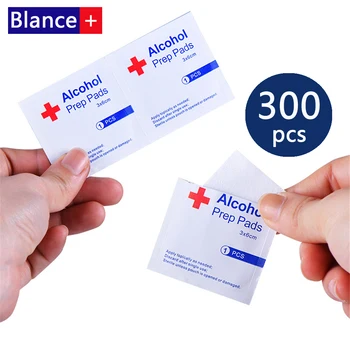 

B+300pcs/3Box Antivirus 75% Alcohol Prep Pads Disposable Alcohol Cotton Wipe Sheet 6*3cm Medical Disinfection Tablet Sterilize