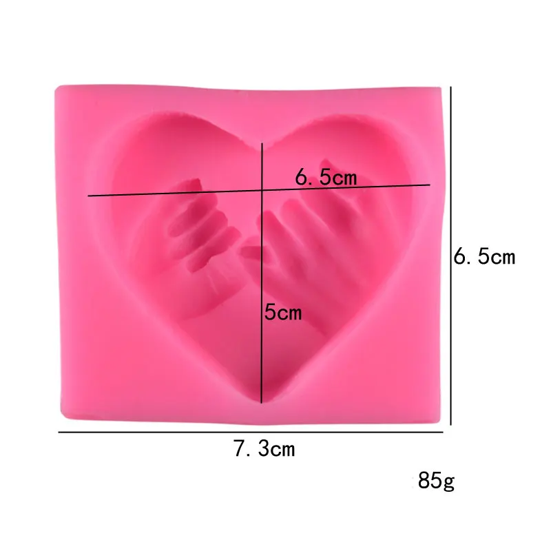 3D Love Heart Shaped Silicone Soap Mold DIY Cake Candel Chocolate