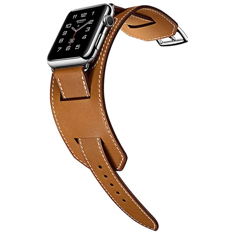 Ремешок кожаный для Apple Watch Band браслет iWatch Series 5 4 3 2 1 42 мм 38 40 44 мм|Ремешки часов| |