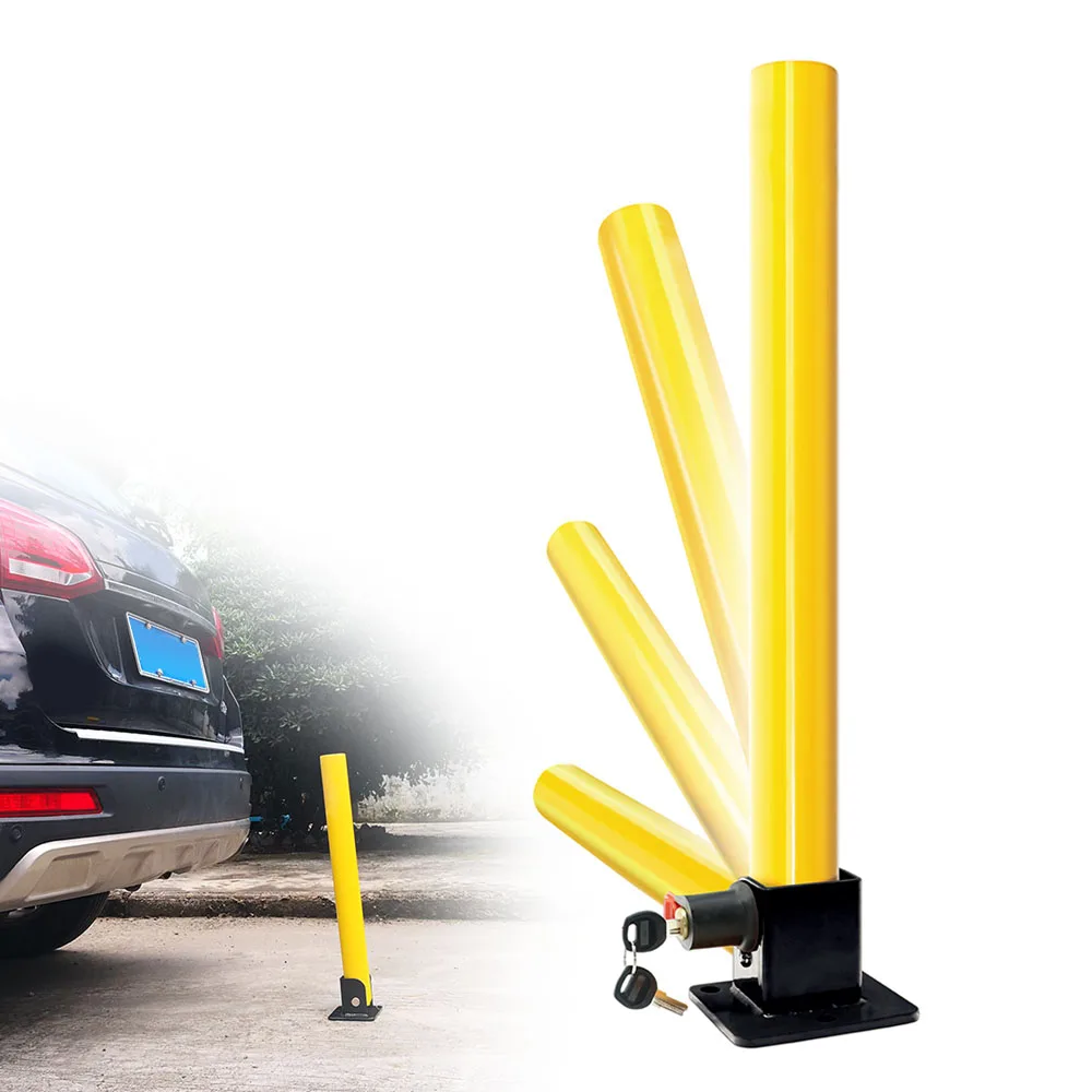 Durable tool LOCKABLE PARKING BARRIER FOLDING CAR PARK BOLLARD SECURITY
