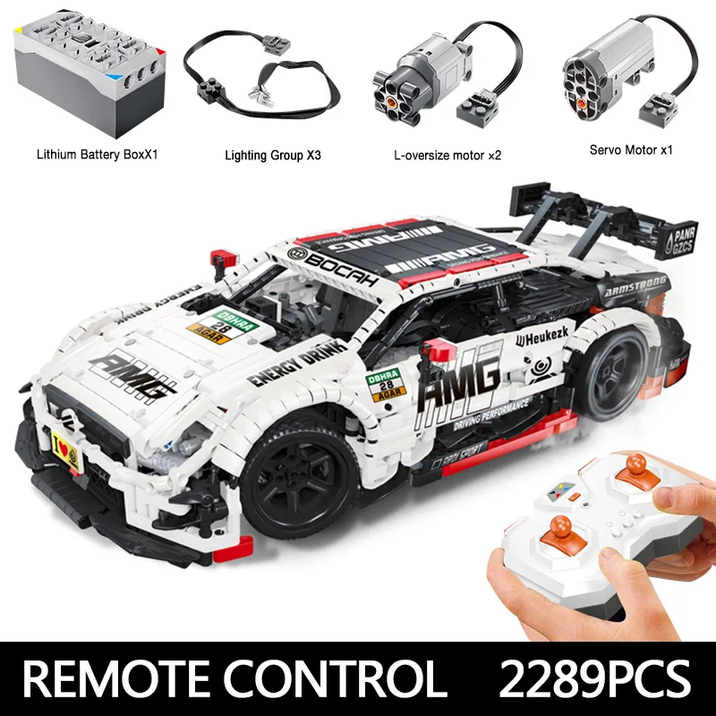 Technic автомобильные игрушки с пультом дистанционного управления Benzs MOC 6687, комплект модели, строительные блоки, кирпичи, совместимые с AMG C63, игрушки для детей, подарок