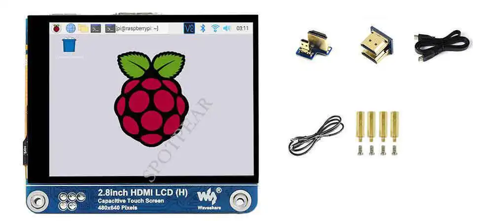 Rpi Raspberry pi 2.8 Polegada Hdmi Lcd 2.8 Polegada Tela de Toque Capacitivo Compatível com Hdmi - Imagem 5