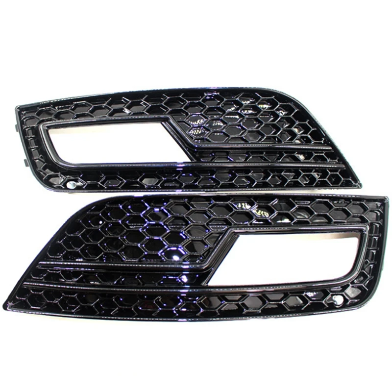

2Pcs for RS4 Style Glossy Black Front Bumper Fog Light Lamp Grilles for Audi A4 B9