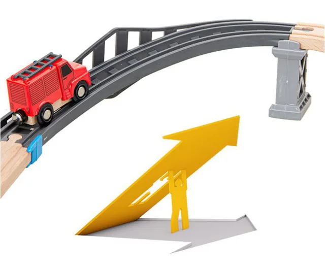 New Wooden Railway Set Parts Beech Wooden Train Tracks Accessories For Biro Track Toy Car Educational Toys Kids Children Gift 6