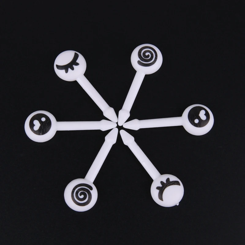 16 Pcs Kitchen Utensils Mini Eye Fruit Fork Reusable Plastic Fruit Fork Accessories Kitchen Accessories with Boiled Egg Sushi Ri
