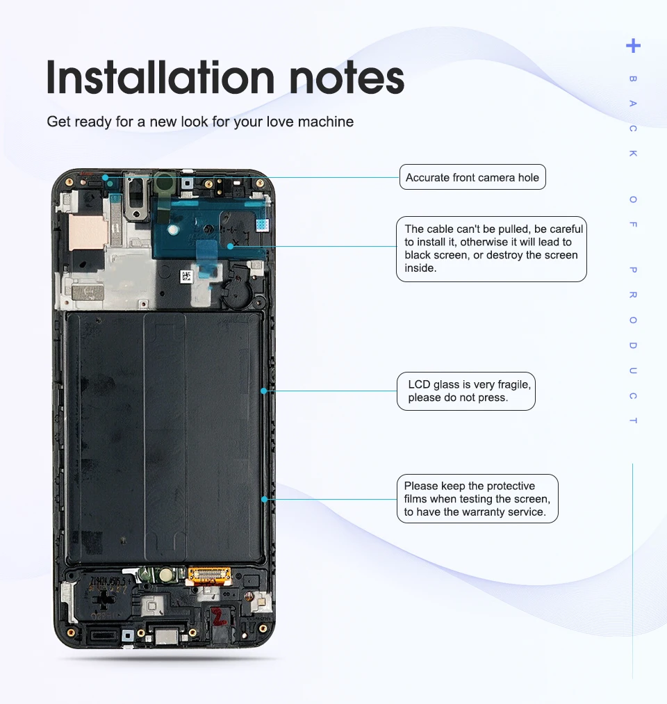 6,4 ''для samsung galaxy A50 A505F/DS lcd A505F A505FD A505A ЖК-дисплей сенсорный экран дигитайзер в сборе для samsung A50 дисплей