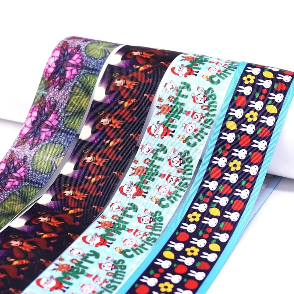 DIY ремесло поставляет мультфильм персонаж напечатанный grosgrain ленты, атласная лента 50 ярдов. 30607